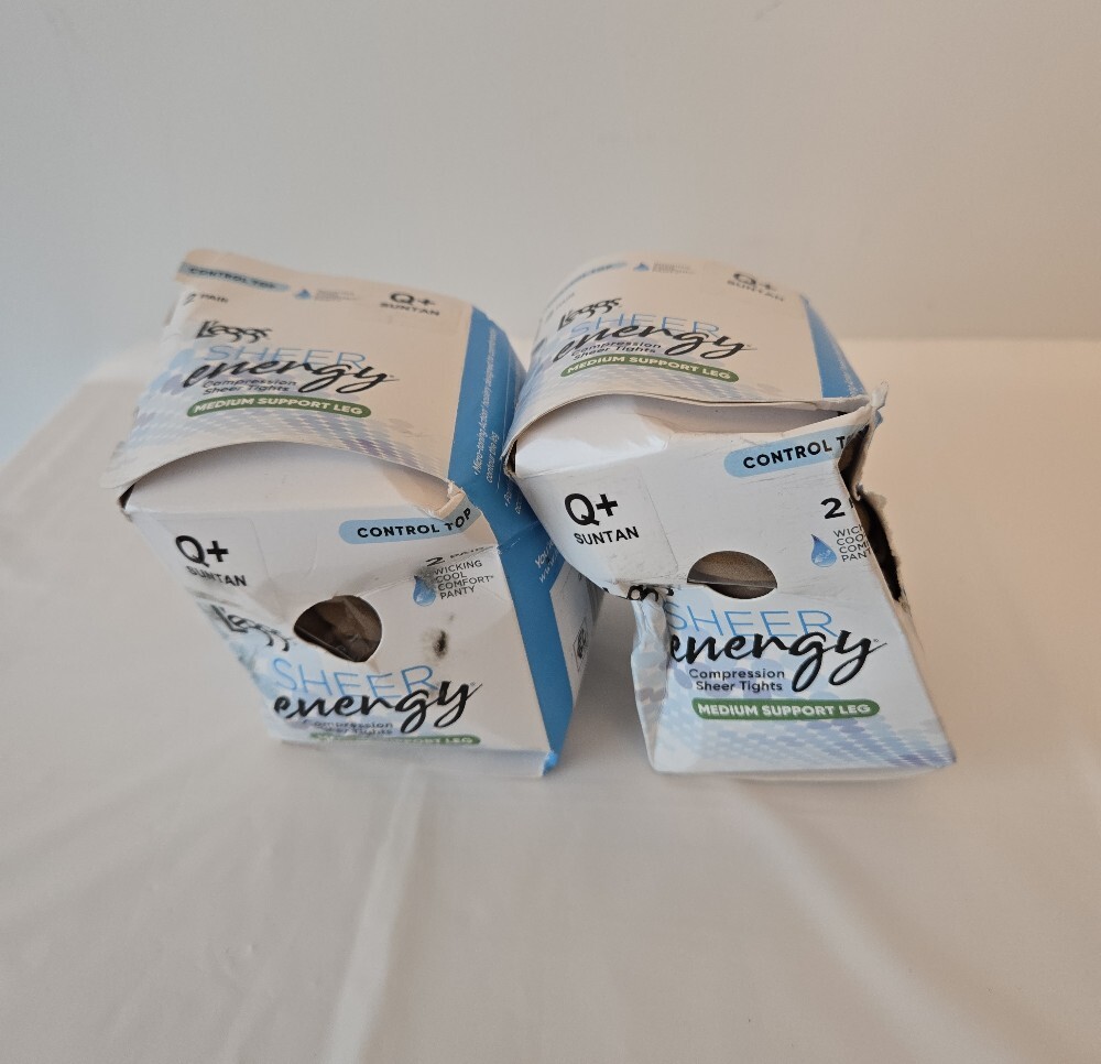 2‑Pack L’eggs Sheer Energy • Q+ Suntan • Control Top • Medium Support • 2‑Pair P - Picture 2 of 6